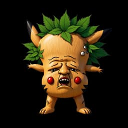 wood plant pee stand